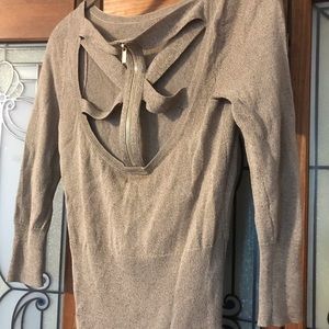 Cache Gold Top Cut Out Back